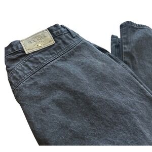 Vintage Rocky Mountain Rockies Bare Back Western Black Denim Jeans Womens 22w